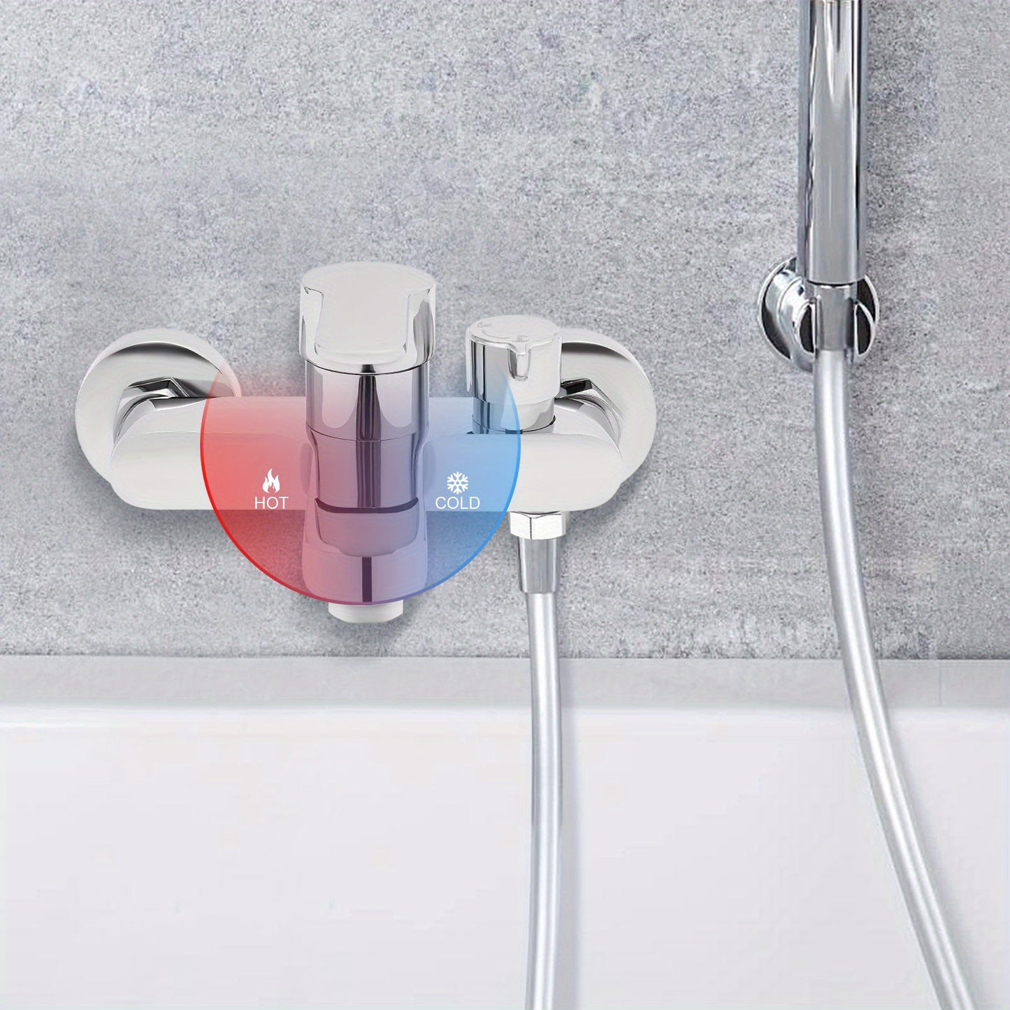 Badkraan – Mengkraan – Thermostaatkraan – Wandkraan – Badmengkraan – Messing En Keramisch – Met ABS Aerator Voor Zachte Waterstraal