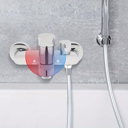 Badkraan – Mengkraan – Thermostaatkraan – Wandkraan – Badmengkraan – Messing En Keramisch – Met ABS Aerator Voor Zachte Waterstraal