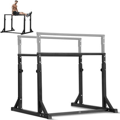Dip Bar – Dips Station – Krachtstation – Parallelle Bars – Workout Rek – Verstelbare Hoogte 93,5-125 cm – Zeer Stevig Staal, 363 kg Draagvermogen