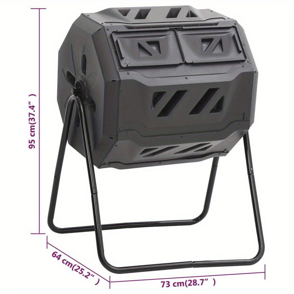Compostbak – Compostvat – Composter – Compostton – Afvalbak – 160 Liter Inhoud – 360 Graden Draaibaar Ontwerp