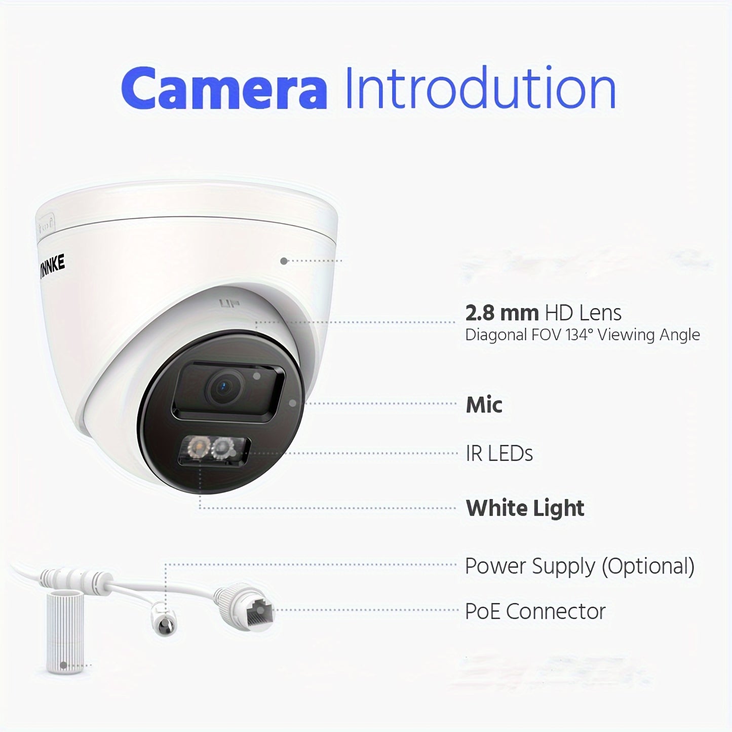 Beveiligingscamera – Camerabewaking – Bewakingscamera – Beveiligingssysteem – IP-camera – 5MP 3K Resolutie – Kleurennachtzicht met AI Detectie – 2TB Opslag