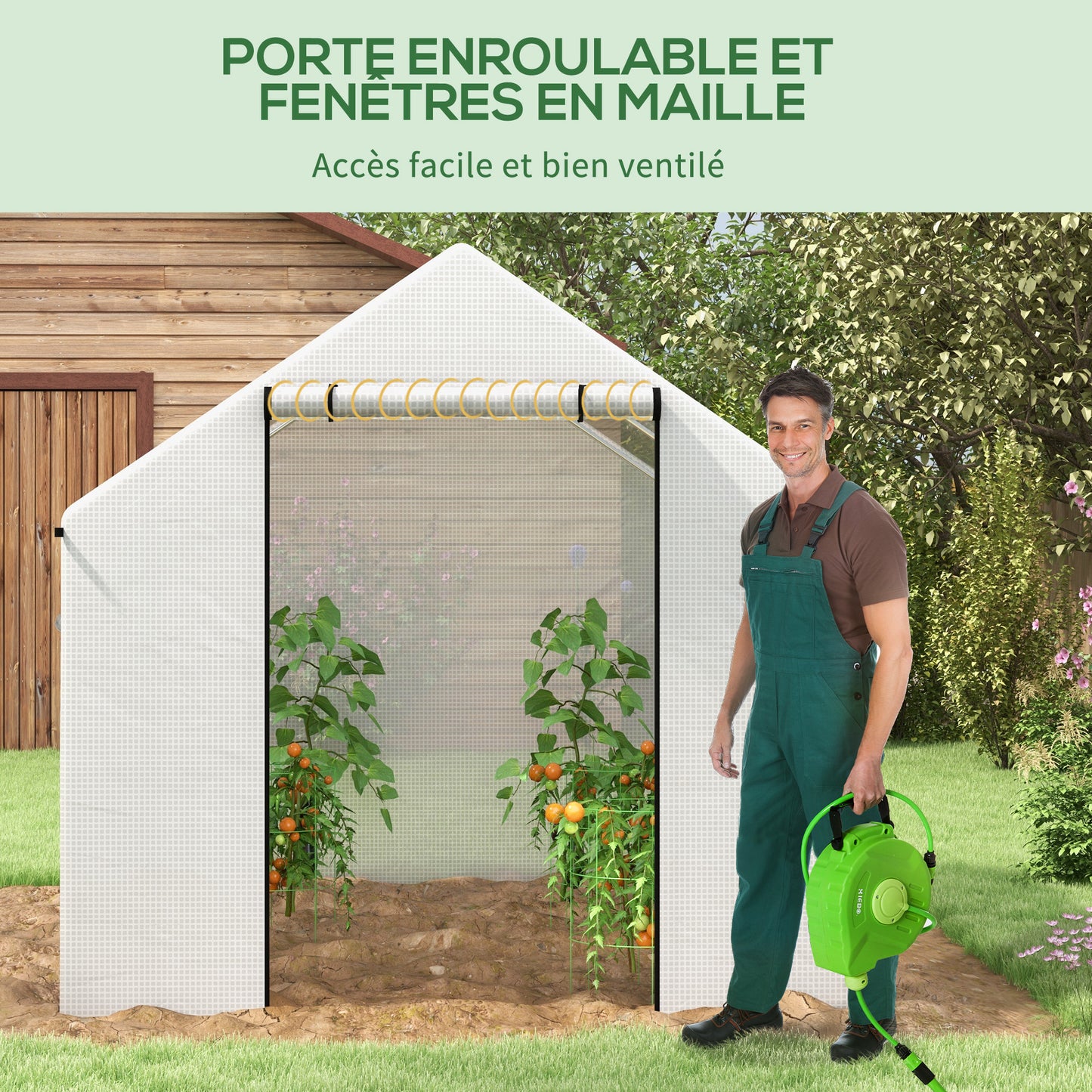 Tuinserre – Kassen – Plantenkas – Groentekas – Serre – 2 x 3 Meter – UV-bestendig PE Hoogwaardig – Gegalvaniseerd Stalen Frame