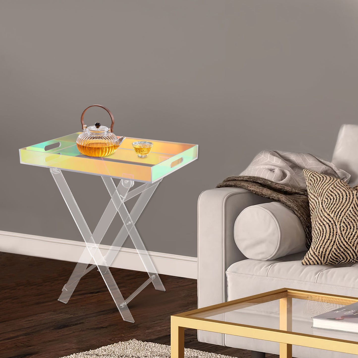 Klaptafel – Vouwtafel – Opvouwbare Tafel – Inklapbare Tafel – Plooitafel – Stevig Tot 10 kg – Ruimtebesparend & Eenvoudig Inklapbaar