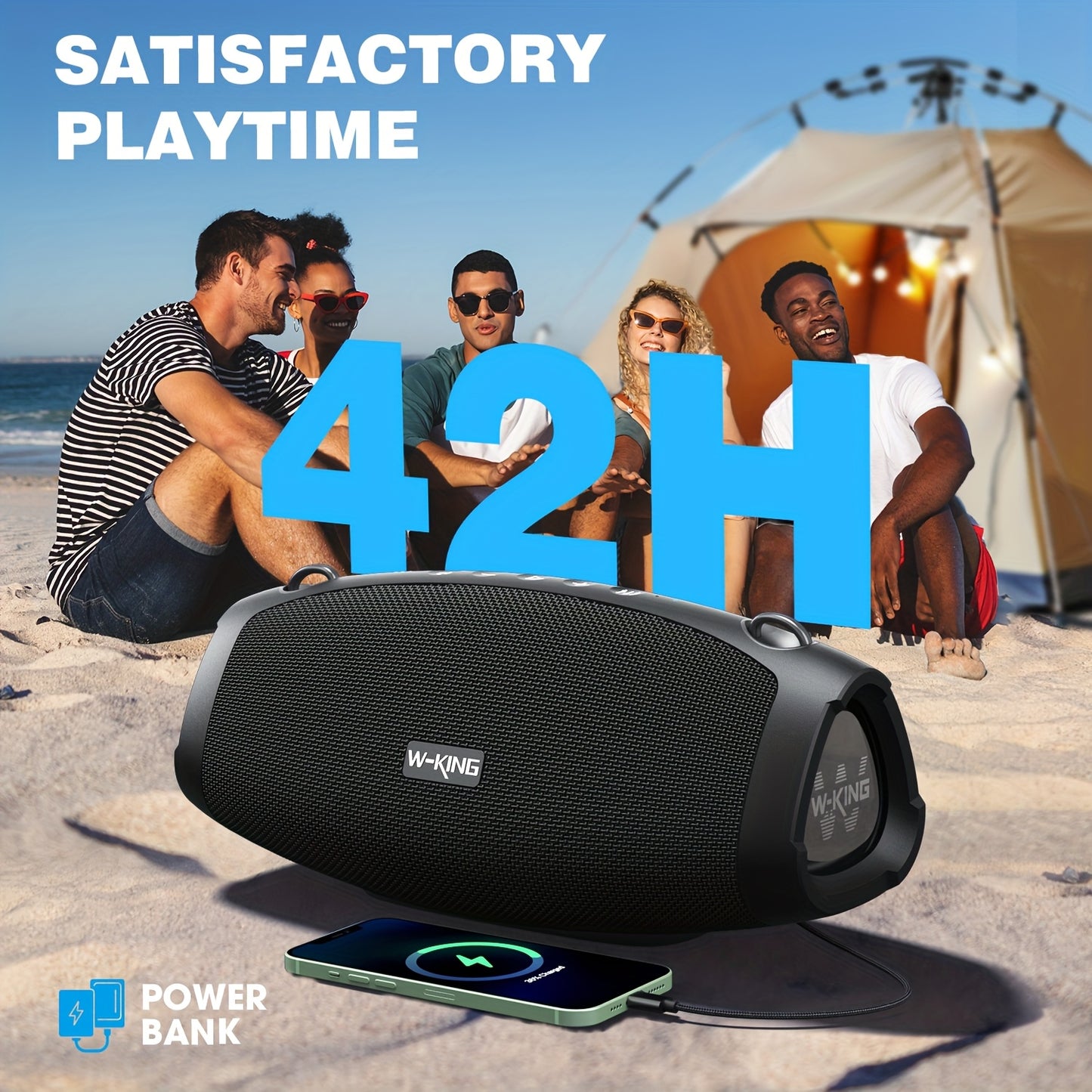 Draadloze Speaker – Bluetooth Speaker – Portable Speaker – Outdoor Speaker – Speaker Met Microfoon – 70W Krachtig Geluid – IPX6 Waterbestendig