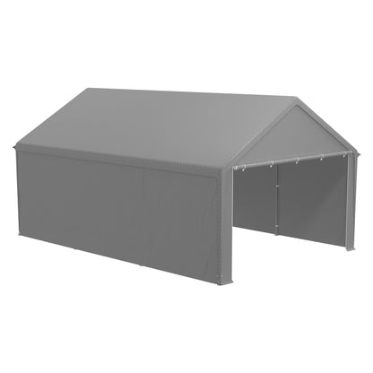 Opvouwbare Opslagtent – Tuinkantoor – Garage Tent – Feesttent – Buitenschuur – 4x6 Meter – Stevig Gegalvaniseerd Staal – Rolluiken Met Rits