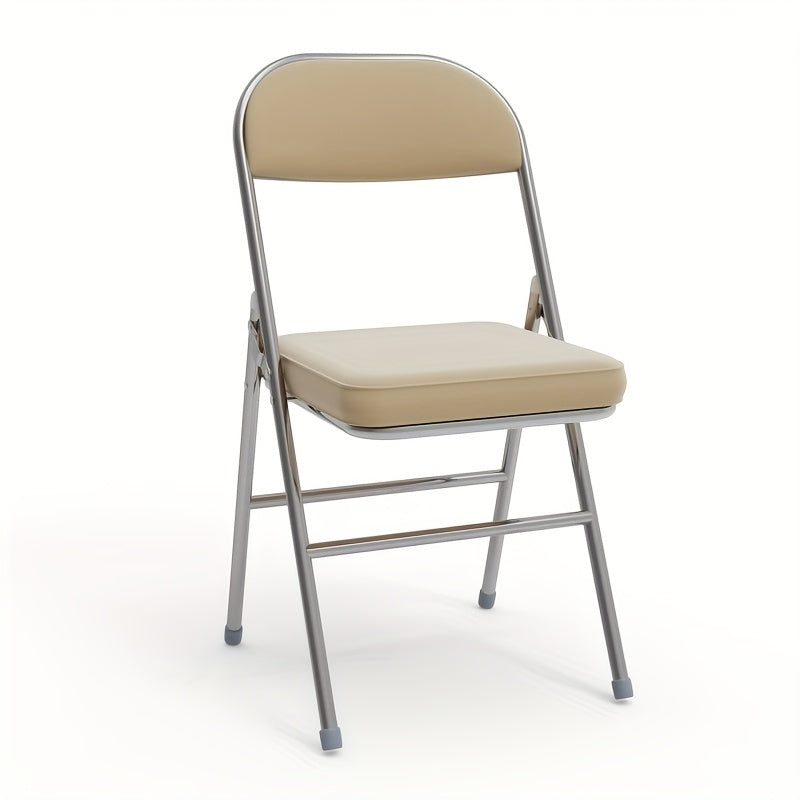 Set van 4 Eetkamerstoelen – Gele Stoelen met Kunstleren Bekleding en Comfortabele Zitting – Stijlvol Ontwerp voor Keuken, Restaurant, Woonkamer of Conferentieruimte