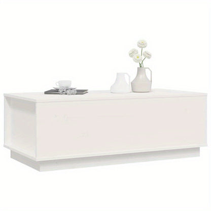 Modern White Coffee Table with Removable Top - Heavy-Duty Hardwood Construction, Easy Assembly Living Room Center Table for Small Spaces, Apartments, Offices - Sturdy Furniture for All Seasons & Decor Styles, Coffee Table for