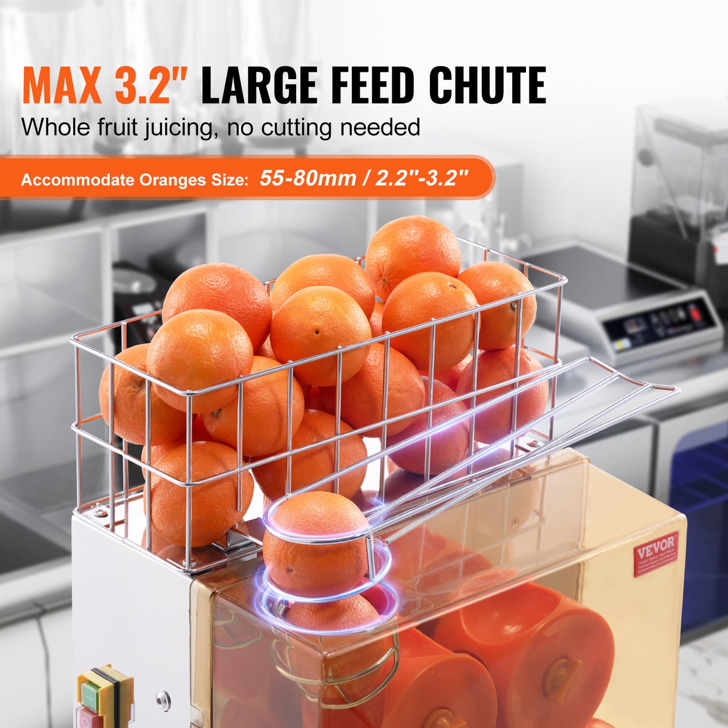 Sinaasappelpers – Citruspers – Sapmachine – Juicer – Fruitpers – 120W Krachtige Motor – Roestvrijstaal 304