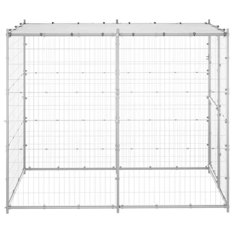 110x220x180cm Outdoor Kennel Roofed Yard Pet Shelter Farm Dog Residence Shed Open-Air Pet Breeding House Villa Outdoor Dog Living Hut Outdoor Pet Shelter, Pet Hutch, Spacious Kennel, Weatherresistant Shelter, Longlasting Pet