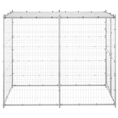 110x220x180cm Outdoor Kennel Roofed Yard Pet Shelter Farm Dog Residence Shed Open-Air Pet Breeding House Villa Outdoor Dog Living Hut Outdoor Pet Shelter, Pet Hutch, Spacious Kennel, Weatherresistant Shelter, Longlasting Pet