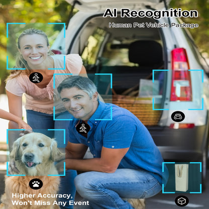 Draadloze Beveiligingscamera – Wifi Camera – Zonnecamera – Buitencamera – Surveillance Camera – Full HD 1440p – Kleurennachtzicht & Tweerichtingsspraak – Bewegingssensor & Cloudopslag 4 Stuks
