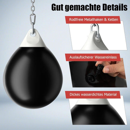 Watergevulde Bokszak – Bokszak – Punching Bag – Trainingszak – Kickbokszak – Lekvrij Ontwerp – Metalen Ophangketting & Vulbuis