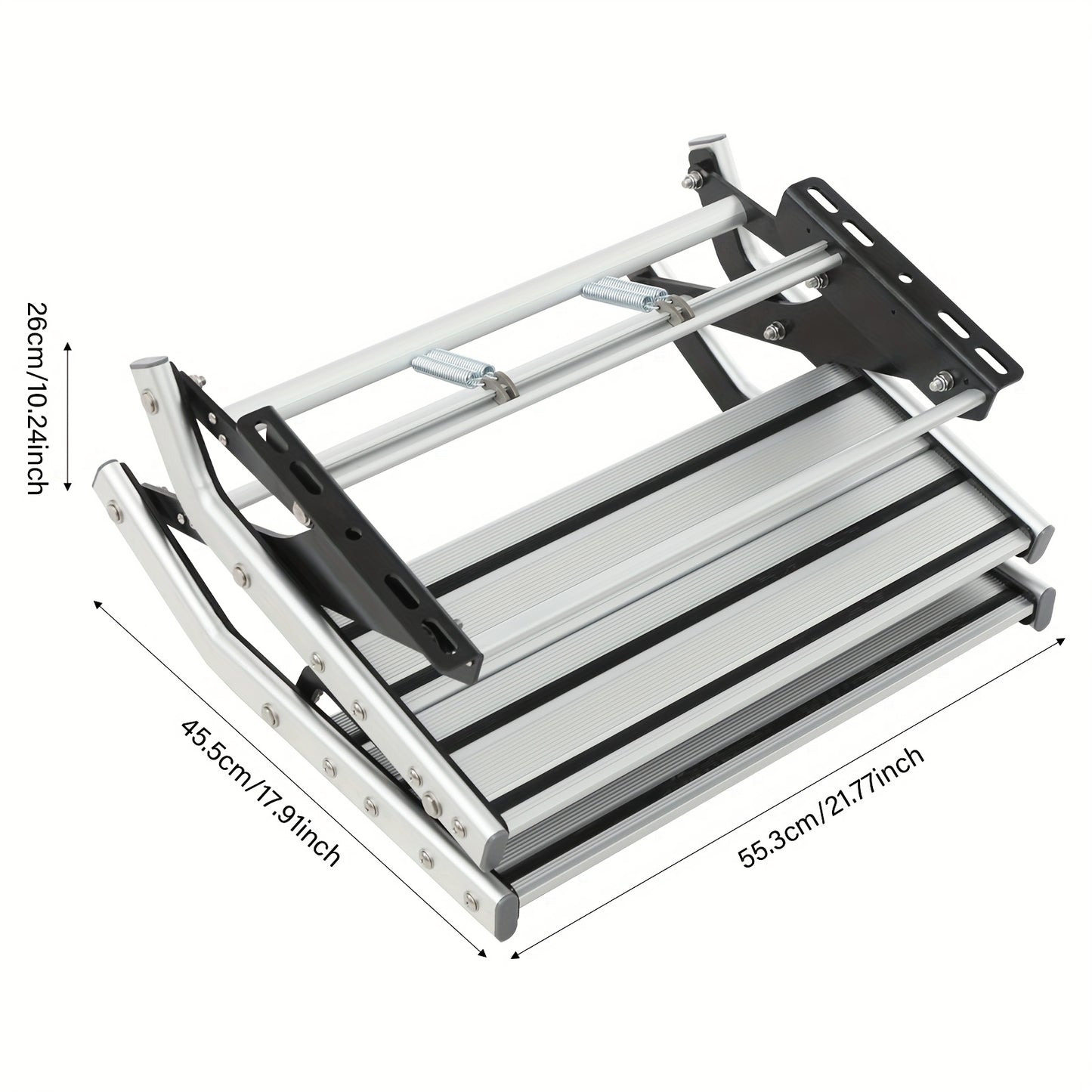 Campingtrap – Instapladder – Caravantrede – Campertrap – Opvouwbare Reissteiger – Aluminium Legering – Draagvermogen 200 kg