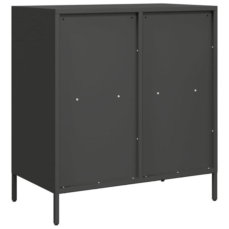 Sideboard 68x39x73.5cm cold-rolled steel black Practical and removable