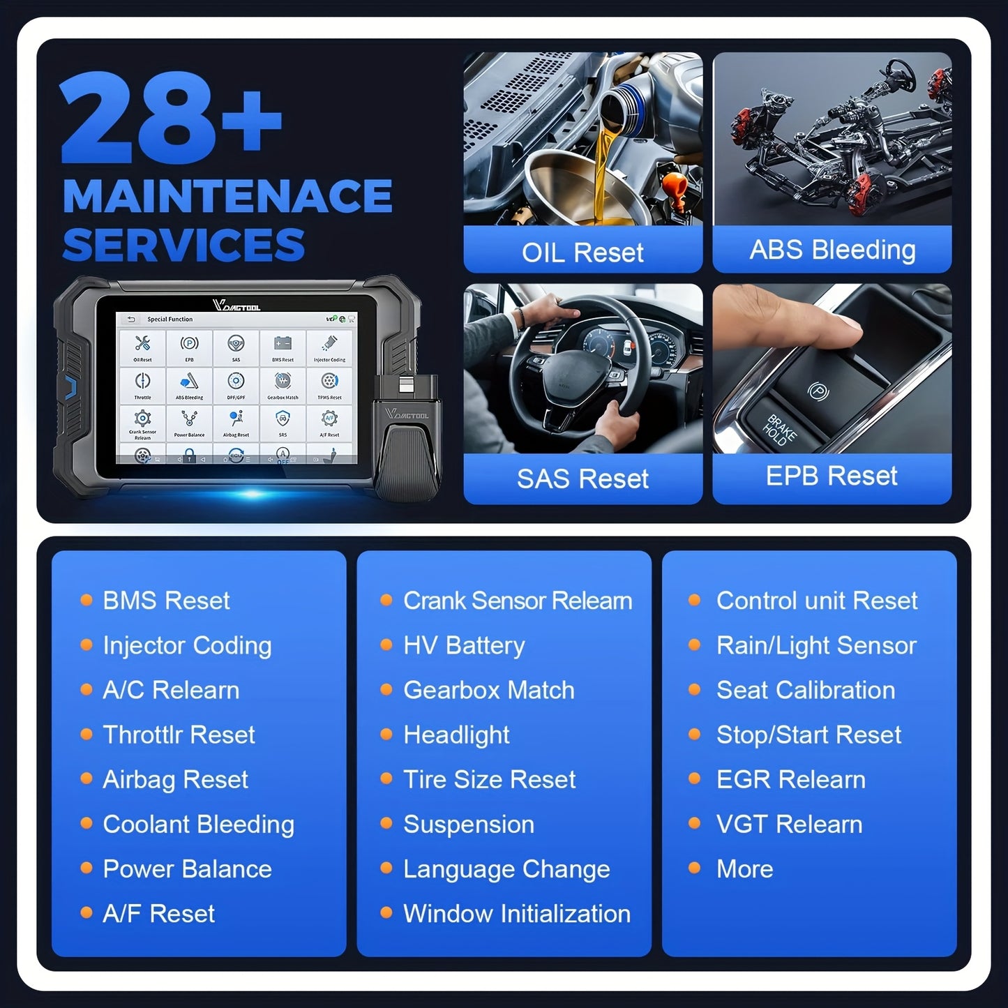 OBD2 Scanner – Auto Uitlezer – Diagnoseapparaat – Codelezer – Uitleesapparaat – WiFi Draadloos – 8-inch HD Touchscreen