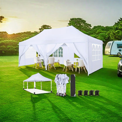 Pop-Up Tent – Zonneschermtent – Tuinent – Partytent – Beschutting – 3×6 Meter – Aluminium Frame
