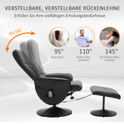Fauteuil – Relaxstoel – Zitzak – Loungestoel – Leunstoel – Modern Zwart Imitatiesuède – Ergonomische Armleuningen – Hoge Rugleuning – Opbergbank – Onderhoudsvriendelijk