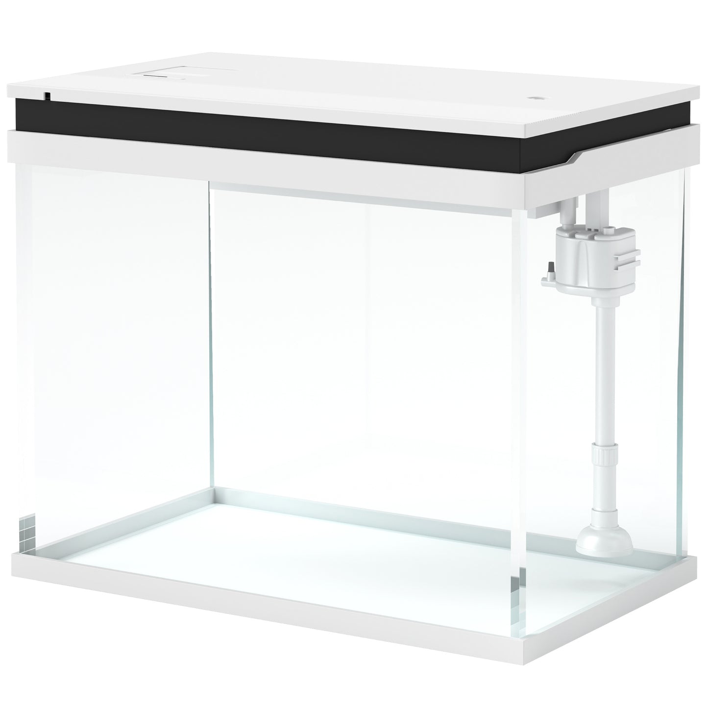 Aquarium – Visbak – Vistank – Aquariumset – Aquariumkast – 41 Liter Inhoud – Kleurveranderende LED Verlichting – Filter Systeem – Wit