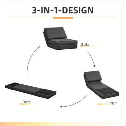 Relaxfauteuil – Verstelbare Fauteuil – Relaxstoel – Lounge Stoel – Slaapstoel – Donkergrijs – Stevig Hardhouten Metalen Frame – Zacht Foamkussen