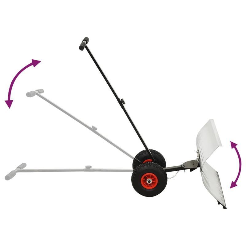 Sneeuwschuiver – Sneeuwschep – Sneeuwruimer – Lawineschop – Bladruimer – Handmatig met Wielen – Duurzaam Kunststof – Ergonomisch Comfort