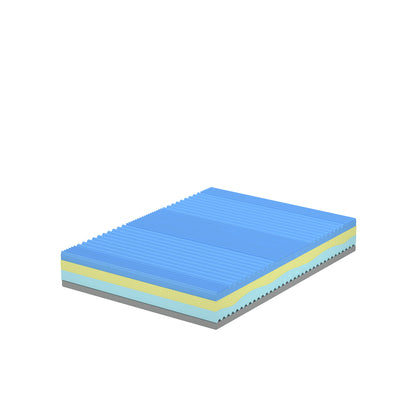 Moonflex Nettuno Mattress, Memory Foam, 4 Layers, 24 Cm High, Removable, Hyper-Breathable, Ergonomic, Made in Italy, Available in 11 Sizes