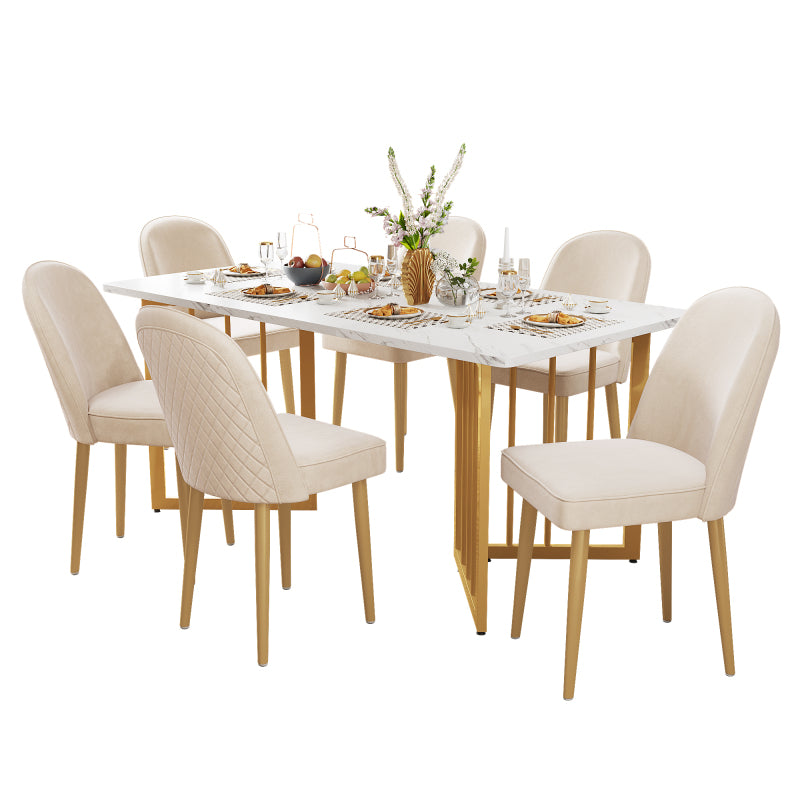 Fluwelen Stoelen – Kamerstoelen – Eetkamerstoelen – Fauteuils – Zithoeken – Beige Velvet – Gouden Metalen Poten – Ergonomisch Comfort – Anti-Slip Voeten