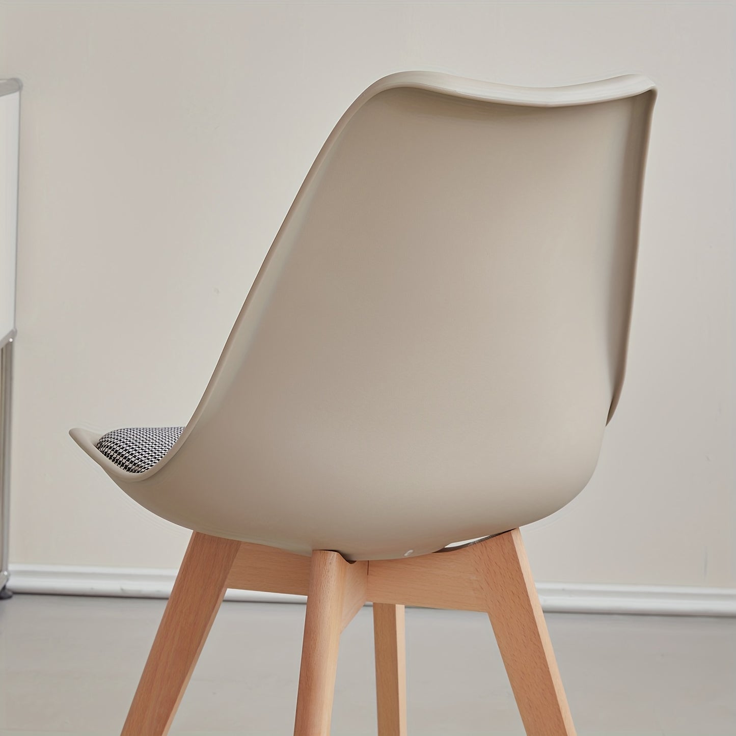 Scandinavische Eetkamerstoelen – Eetkamerstoelen – Stoelen Set – Keukenstoelen – Armloze Stoelen – Set van 6 – Beukenhouten Poten – Linnen Bekleding