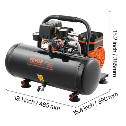 Luchtdrukcompressor – Luchtcompressor – Bandenpomp – Persluchtpomp – Olievrij – Compact en draagbaar – 2 Gallon 860W – 8 Bar maximale druk