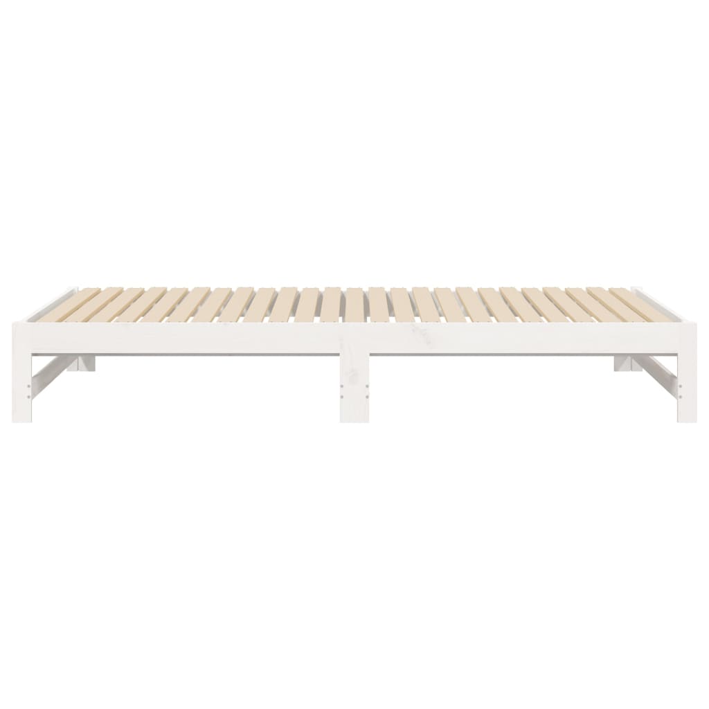 Slaapbank – Bedbank – Slaapstoel – Logeerbed – Opklapbed – Massief Dennenhout – 195,5x148x30 cm