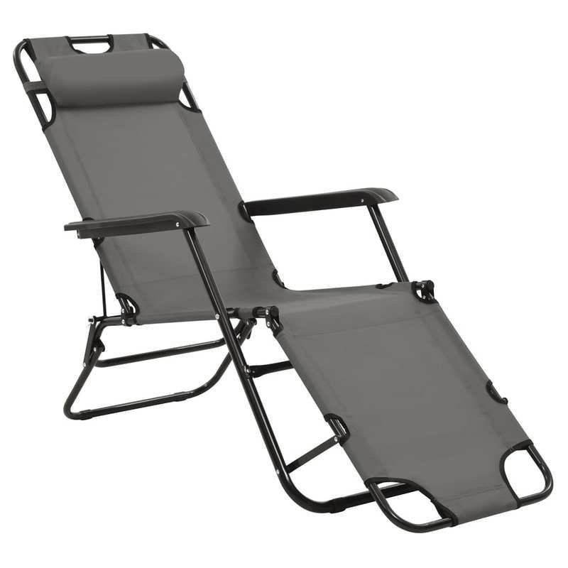 Inklapbare Ligstoelen – Verstelbare Tuinstoelen – Relaxstoelen – Lounge Stoelen – Roestvrijstalen Frame – Verstelbare Rugleuning