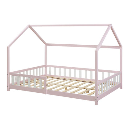 Kinderbed – Kinderbedden – Eenpersoonsbed – Hoogslaper – Stapelbed – Valbeveiliging – Massief Dennenhout – 140 x 200 cm