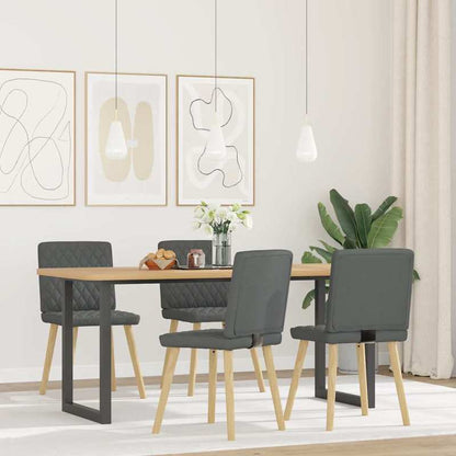 Eetkamerstoelen – Stoelen – Dining Chairs – Keukenstoelen – Zitmeubels – Donkergrijs – Massief Houten Frame – Comfortabele Zitting