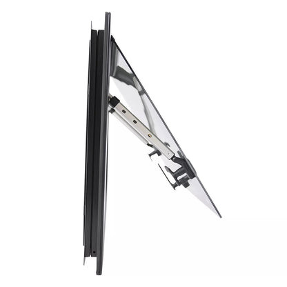 Camperraam – Camperraam Schuifraam – Caravanraam – Trailerraam – Ombouwraam – Uitklapbaar – 65° Opening – Aluminium Frame – Gehard Glas – Insectenhor – 60x45 cm – Zwart