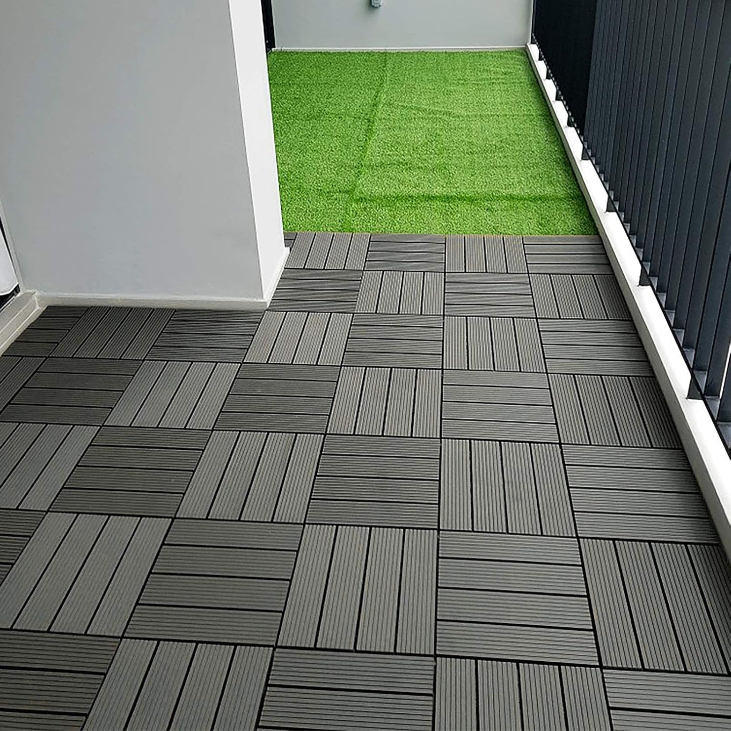 Terrastegels – Kliktegels – Balkonvloer – Patio Tegels – Buitenvloer – Lichtbruin – Duurzaam Vinyl – Eenvoudige Installatie
