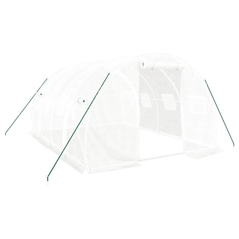 Large 12m² Steel Frame Greenhouse with White Panels - Heavy-Duty Outdoor Greenhouse Suitable for Year-Round Plant, Easy Assembly, Durable &, Ideal for Gardens, Hobbyists & Commercial Use