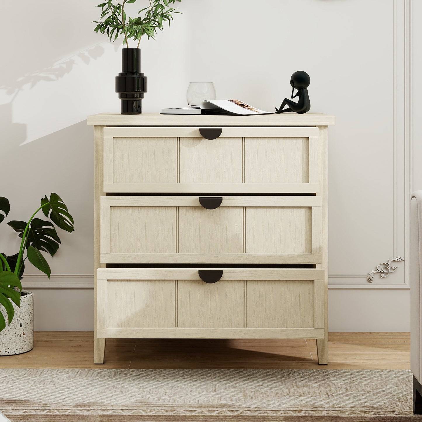 Ladeblok – Ladekast – Ladenkast – Rolcontainer – Rolkast – Modern Wit – 5 Lades – 68,5 cm Hoog