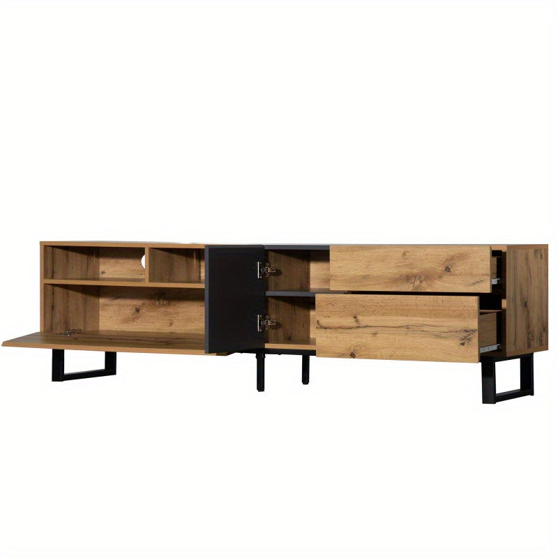 TV Meubel – TV Kast – televisiekast – TV Dressoir – Media Meubel – Modern Design – 180 cm breed – MDF met Metalen Poten