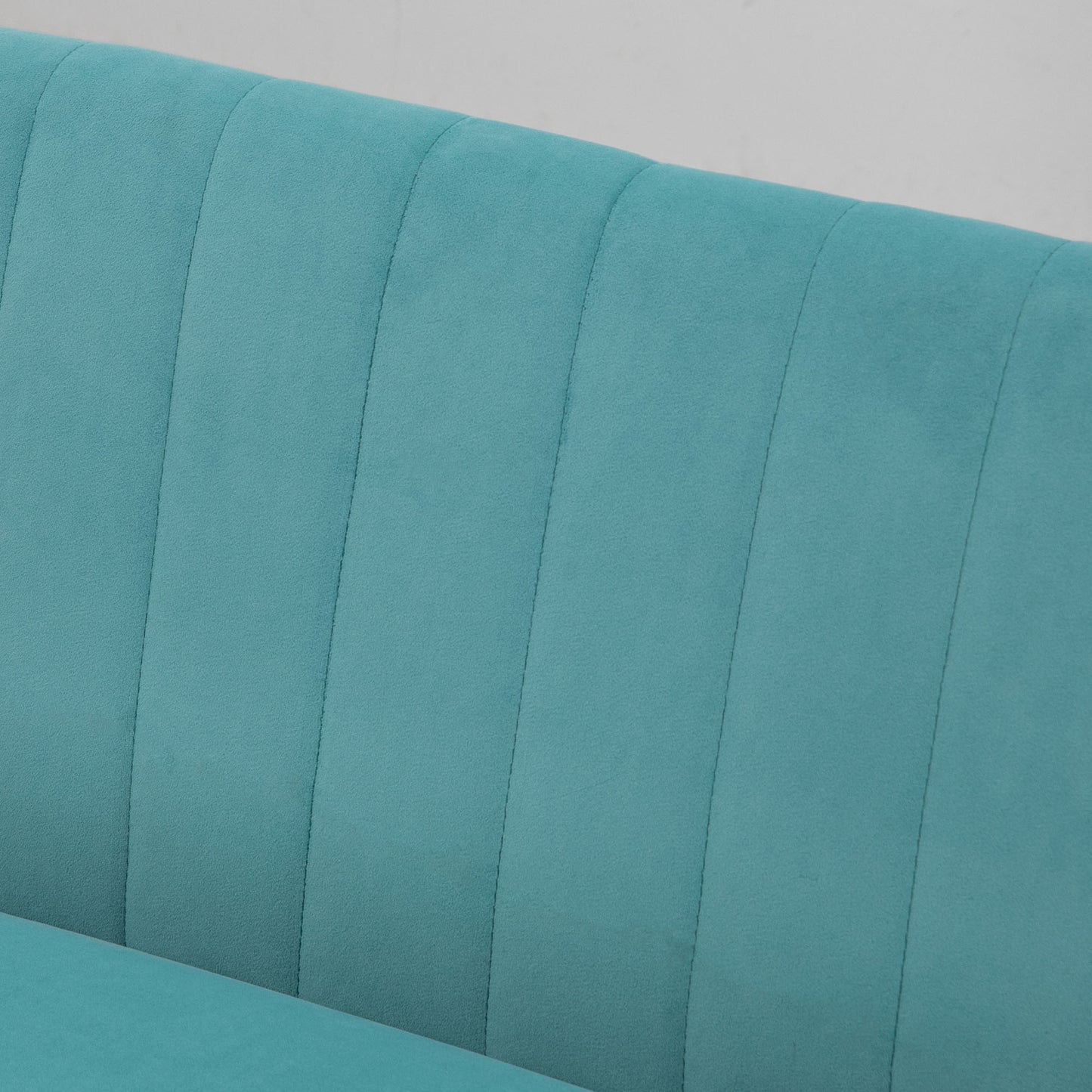 2-zitsbank – Tweezitsbank – Sofa – Zitbank – Linnen Bank – Retro Design – Houten Poten – 117x56,5x77 cm – Groen