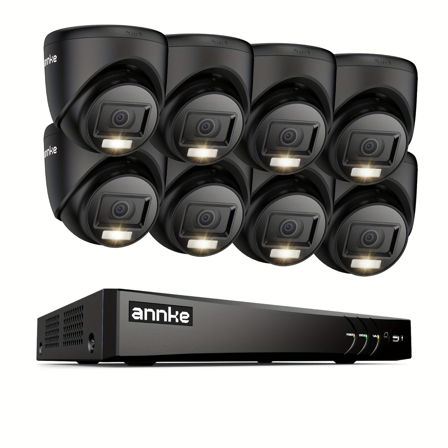 Beveiligingssysteem 8-kanaals – CCTV Camera Set – Surveillance Camera – Bewakingscamera – CCTV Beveiliging – 8 x 1080P Full HD – AI Mens- en Voertuigdetectie met Nachtzicht 20m