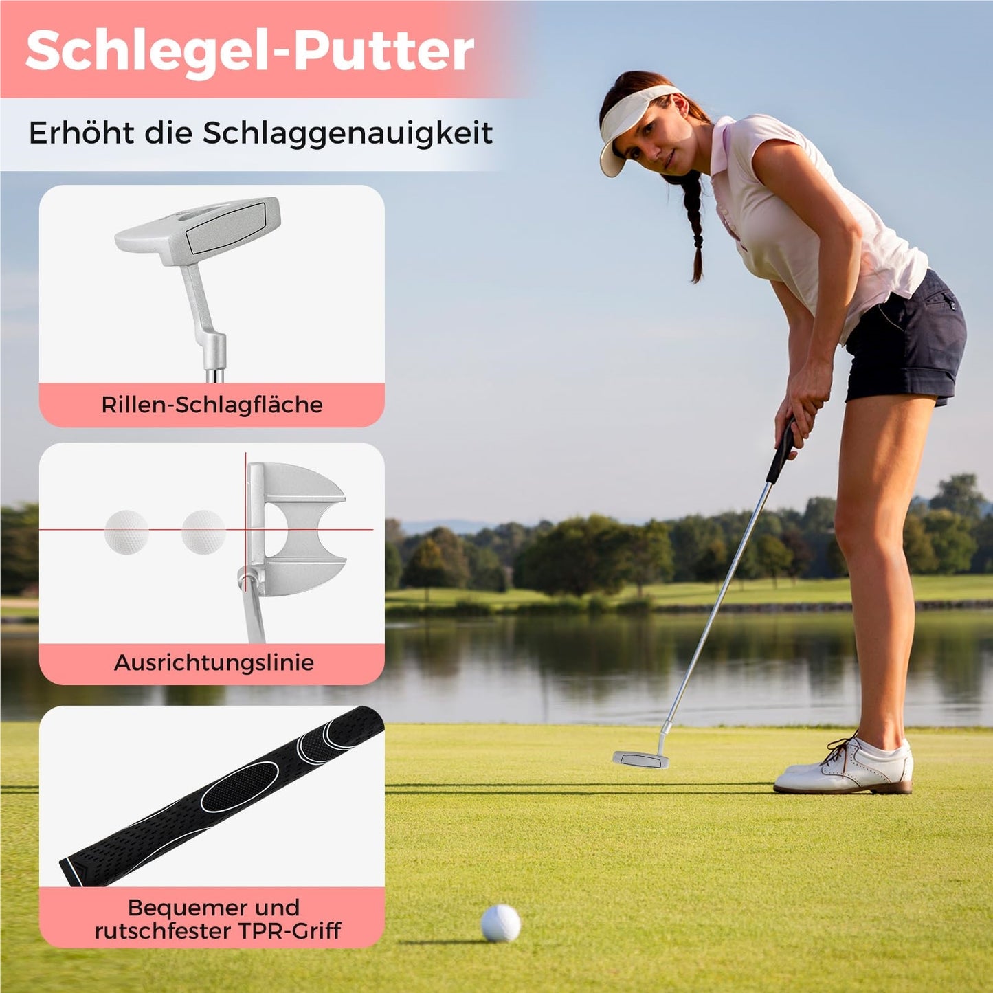 Complete Dames Golfset – Golfclubs Set – Golfset Dames – Rechtshandig Golfset – 9/11 Delig – Inclusief Regenhoes – Lichtgewicht Graphiet Stelen – Volledige Set Met Tas