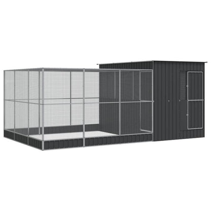 Volière – Vogelschuur – Vogelhuis – Vogelkooi – Vogelstandaard – Gegalvaniseerd Staal – Ruim 497x303x216 cm – Weerbestendig Poedercoating