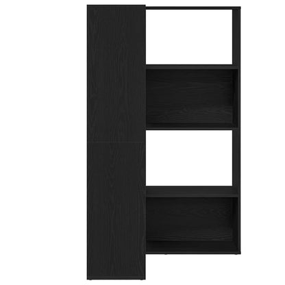 Boekenkast – Boekplank – Kasten – Opbergmeubel – Zwarte Eikenlook – Set Van 2 – 5 Ruime Planken – Modern Design Met Matte Afwerking
