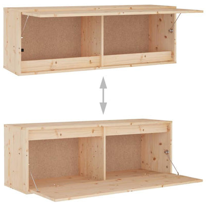 Massief Houten TV-kast – Wandmeubel – TV-standaard – Opbergkast – Entertainmentmeubel – Set van 5 – Duurzaam Hardhout – Muurbevestiging Zonder Stroom