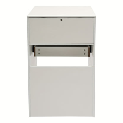 Make-up Tafel – Schminktisch – Dressing Table – Vanity Desk – Make-up Meubel – Compact Formaat – 3 Lades Met Verborgen Opbergruimte – Crèmewit