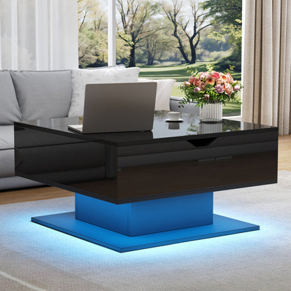 Moderne Haltafel – Ingangstafel – Gangtafel – Bijzettafel – Opbergtafel – Zwart Metalen Frame – Wit MDF Tafelblad – 2 Lades – Verstelbare Voetpaden