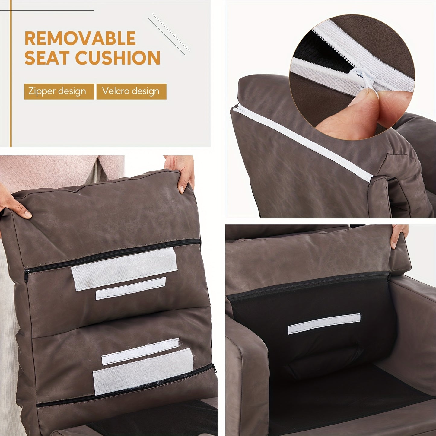 Fauteuil – Relaxstoel – Loungefauteuil – Leunstoel – Zitstoel – 6-Standen Verstelbare Rugleuning – PU-Leder Zitting Met Metalen Onderstel