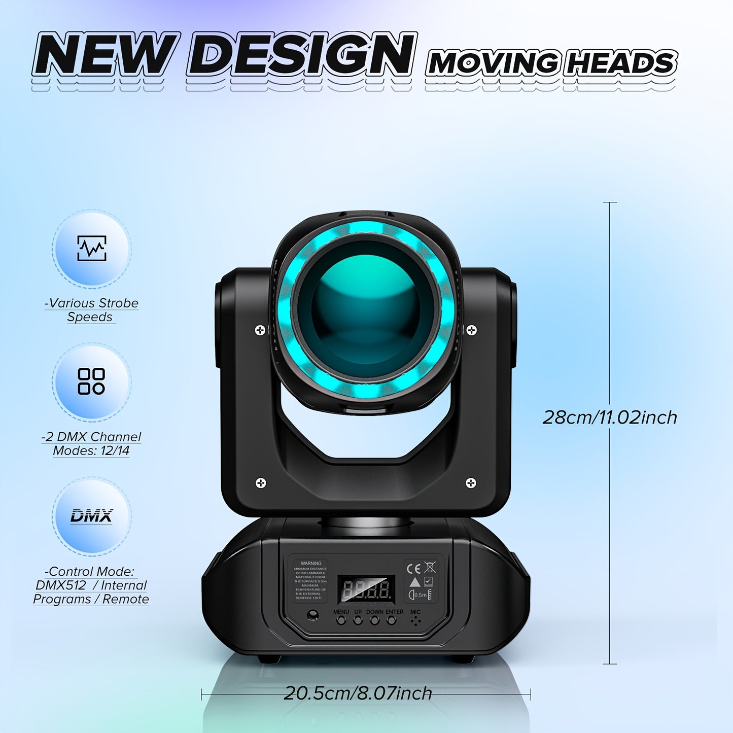 LED Moving Head – Stageverlichting – DJ Licht – Disco Spot – RGBW Beam – 4 Stuks 150W – 18 Prismatische Effecten – DMX512 & Sound Actief – Inclusief Flight Case