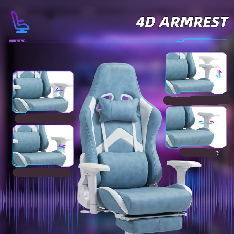 Relaxfauteuil – Fauteuil – Stoel – Relaxstoel – Loungestoel – Handmatig Verstelbaar – Duurzame Makkelijk Schoon Te Maken Stof – Blauw