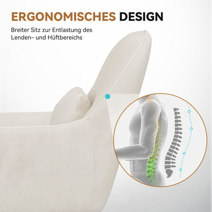 Bureaustoel – Bureaustoel Ergonomisch – Werkstoel – Computstoel – Thuiswerkstoel – Verstelbare Hoogte – 360° Draaibaar – Grijs