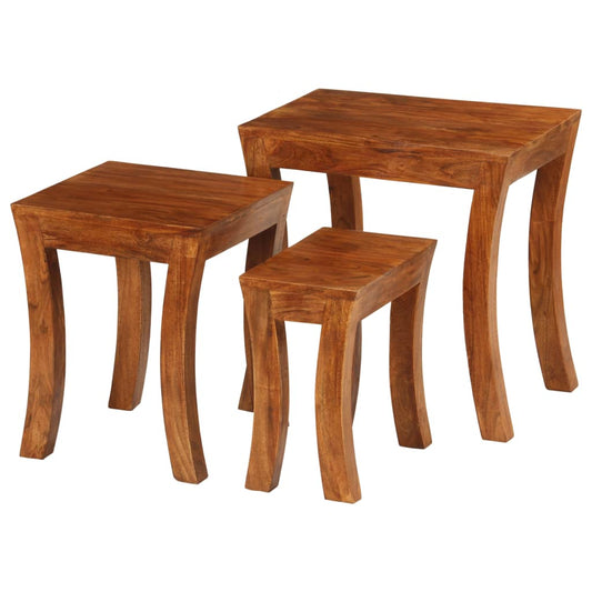 Klaptafelset – Opvouwbare Tafelset – Biertafels – Tuintafels – Tuinmeubelen – Massief Acaciahout – Ruimtebesparend Interlocking Design – Warm Honingbruin